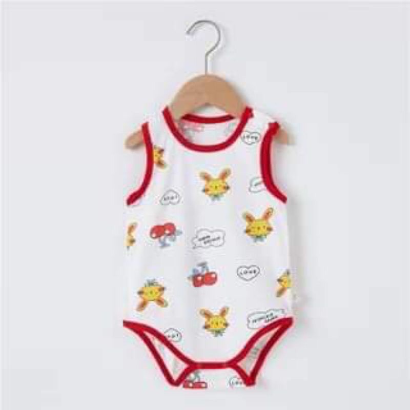 Bộ Bodysuit sát nách vải thông hơi thoáng mát mùa hè, họa tiết dễ thương cho bé trai, bé gái 𝟎𝟐𝐁𝐃𝐒