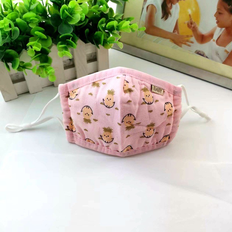 Khẩu Trang 3D 4 Lớp Chống Bụi Xuất Hàn Có Nút Chỉnh Quai Đeo Cho Bé 0-3Tuổi