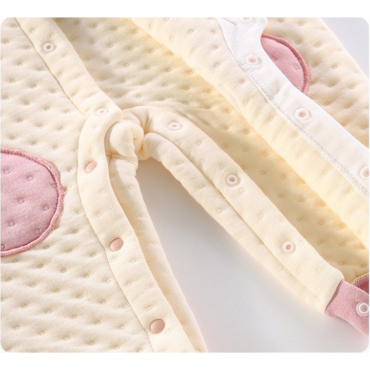 Bộ Liền Thân dài tay nỉ bông cho bé trai và bé gái sơ sinh từ 3-13kg 𝟐𝟏𝐁𝐃𝐃