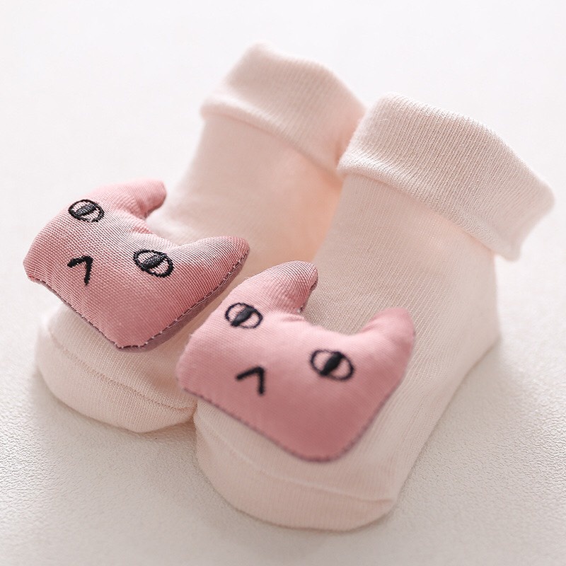 Tất Vớ Thú Chống Trượt Họa Tiết 3D Dễ Thương Cho Bé Sơ Sinh 𝟎𝟑𝐓𝐓