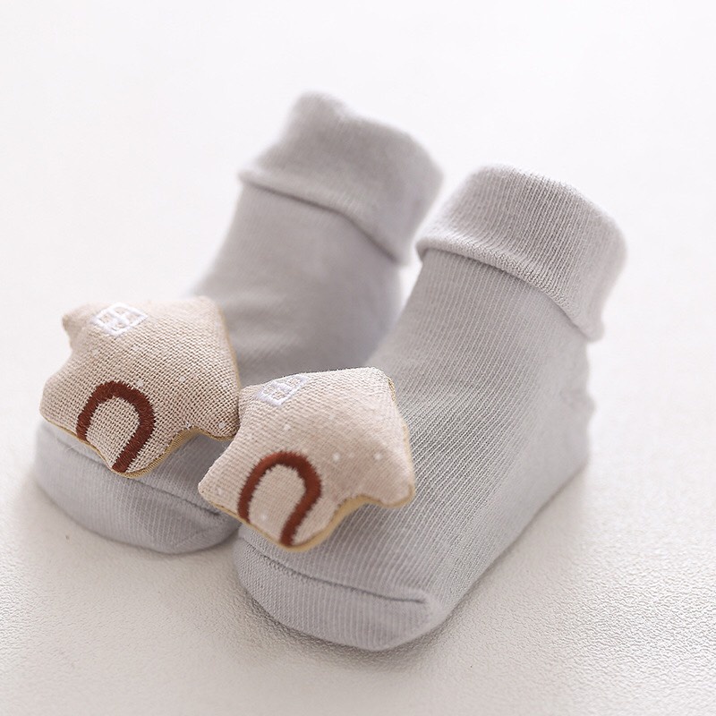 Tất Vớ Thú Chống Trượt Họa Tiết 3D Dễ Thương Cho Bé Sơ Sinh 𝟎𝟑𝐓𝐓