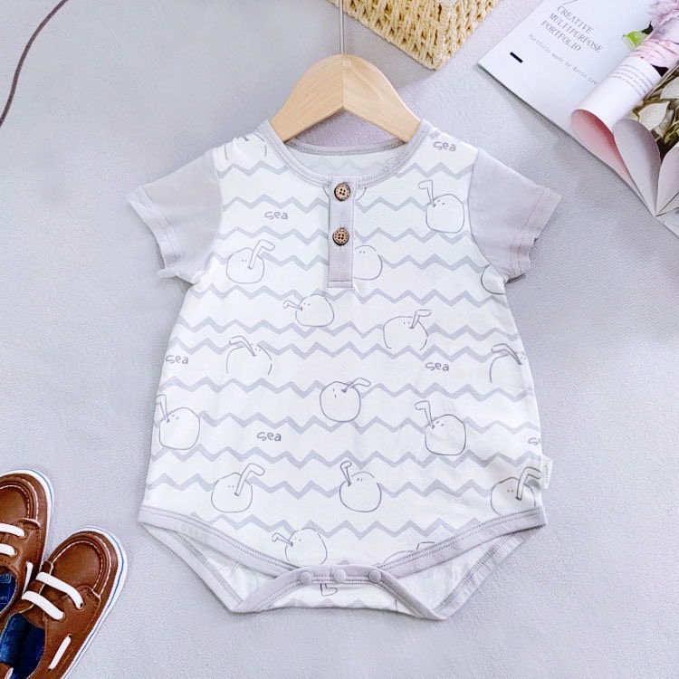Bodysuit cộc tay mùa hè mỏng mát cho bé sơ sinh 𝟏𝟕𝐁𝐃𝐒