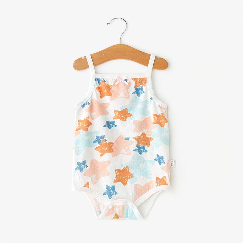 Jumsuit Body 2 Dây Hè Dễ Thương Cho Bé Gái