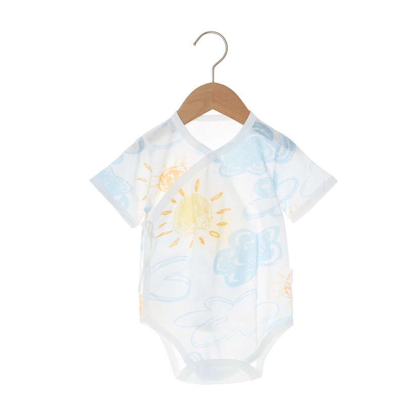 Bodysuit hè mỏng mát có lỗ thông hơi cho bé trai bé gái sơ sinh nằm điều hòa 𝟏𝟖𝐁𝐃𝐒