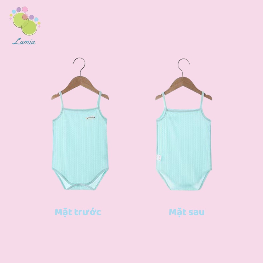 Bộ Đồ Liền Thân Bodysuit 2 Dây Mong Mát Cho Bé Gái Sơ Sinh Mùa Hè 𝟏𝟓𝐁𝐃𝐒𝟐𝐃