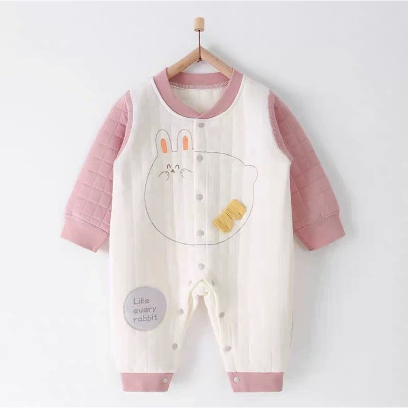 Bộ Liền Thân dài tay nỉ bông cho bé trai và bé gái sơ sinh từ 3-13kg 𝟐𝟏𝐁𝐃𝐃