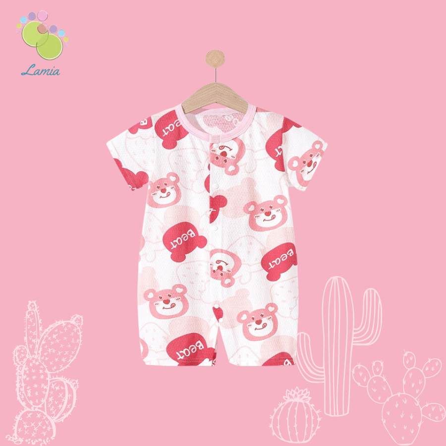 Body Đùi Cộc Tay Hè Bé Gái Chất Cotton Loại 1 Mỏng Mát 31𝐁𝐃𝐃𝐔