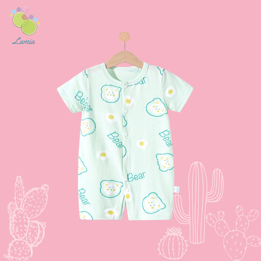 Body Đùi Cộc Tay Hè Bé Gái Chất Cotton Loại 1 Mỏng Mát 31𝐁𝐃𝐃𝐔