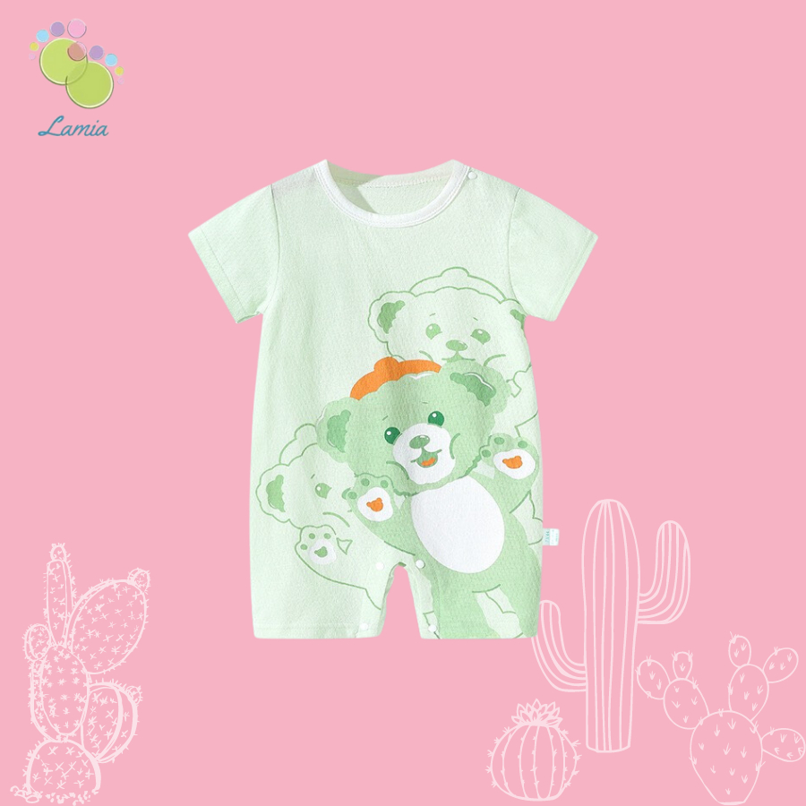 Body Đùi Cộc Tay Hè Bé Gái Chất Cotton Loại 1 Mỏng Mát 31𝐁𝐃𝐃𝐔
