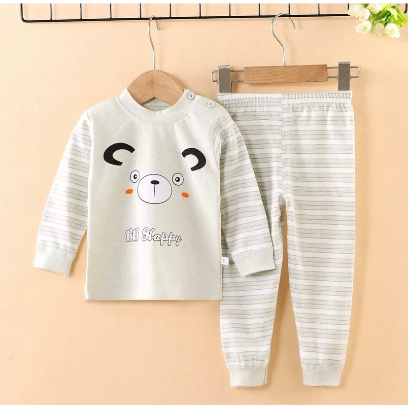 Bộ Đồ Dài Tay Thu Đông Cotton Len Cho Bé Trai Bé Gái Cao Cấp Từ 1-4 Tuổi