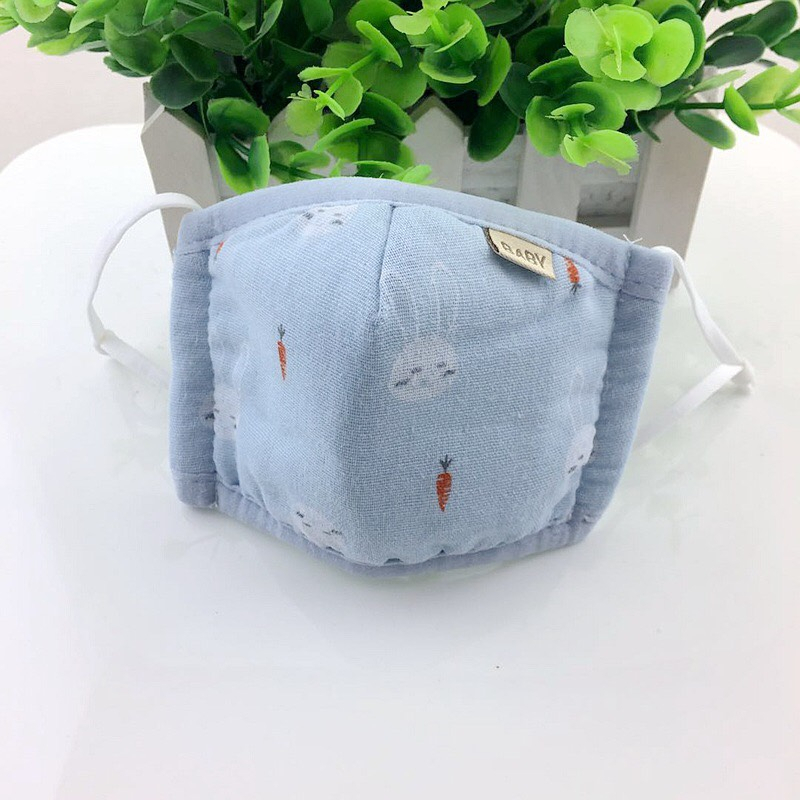 Khẩu Trang 3D 4 Lớp Chống Bụi Xuất Hàn Có Nút Chỉnh Quai Đeo Cho Bé 0-3Tuổi