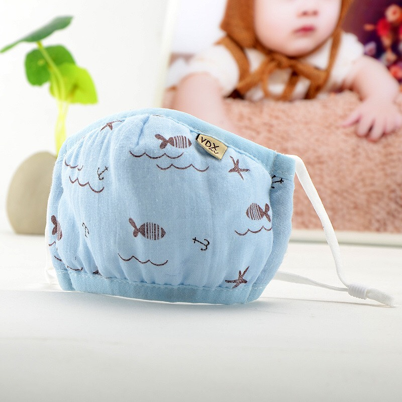 Khẩu Trang 3D 4 Lớp Chống Bụi Xuất Hàn Có Nút Chỉnh Quai Đeo Cho Bé 0-3Tuổi