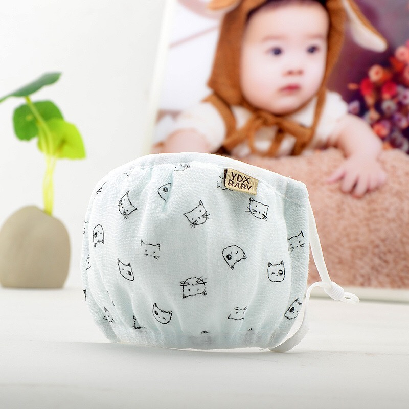 Khẩu Trang 3D 4 Lớp Chống Bụi Xuất Hàn Có Nút Chỉnh Quai Đeo Cho Bé 0-3Tuổi