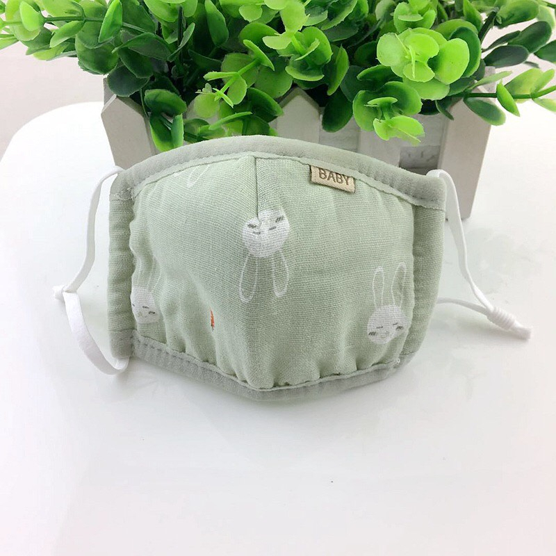 Khẩu Trang 3D 4 Lớp Chống Bụi Xuất Hàn Có Nút Chỉnh Quai Đeo Cho Bé 0-3Tuổi