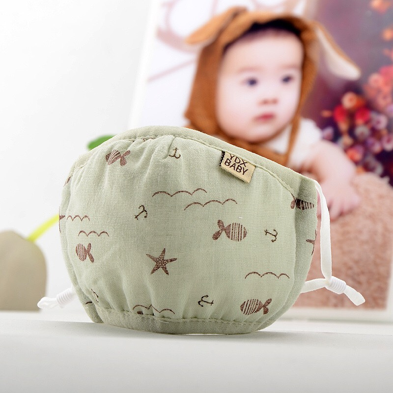 Khẩu Trang 3D 4 Lớp Chống Bụi Xuất Hàn Có Nút Chỉnh Quai Đeo Cho Bé 0-3Tuổi