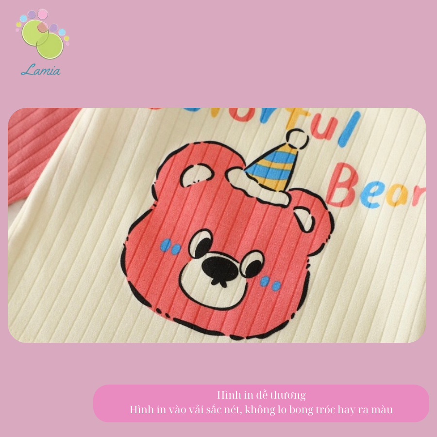 Bộ Đồ Thu Đông Dài Tay Họa Tiết Đáng Yêu Cho Bé Trai Bé Gái 𝟎𝟔𝐁𝐃𝐓