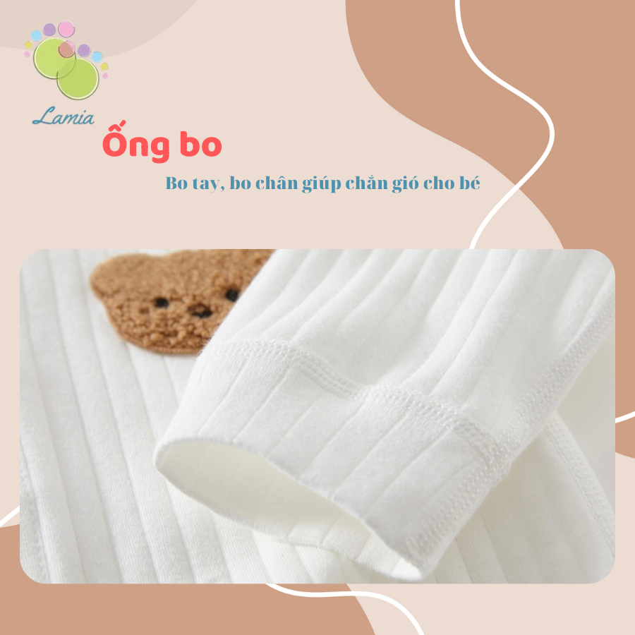 Sleepsuit cho bé bộ body dài tay liền thân cho bé trai gái sơ sinh hàng Quảng Châu cho bé 3-13kg 𝟎𝟐𝐁𝐃𝐃