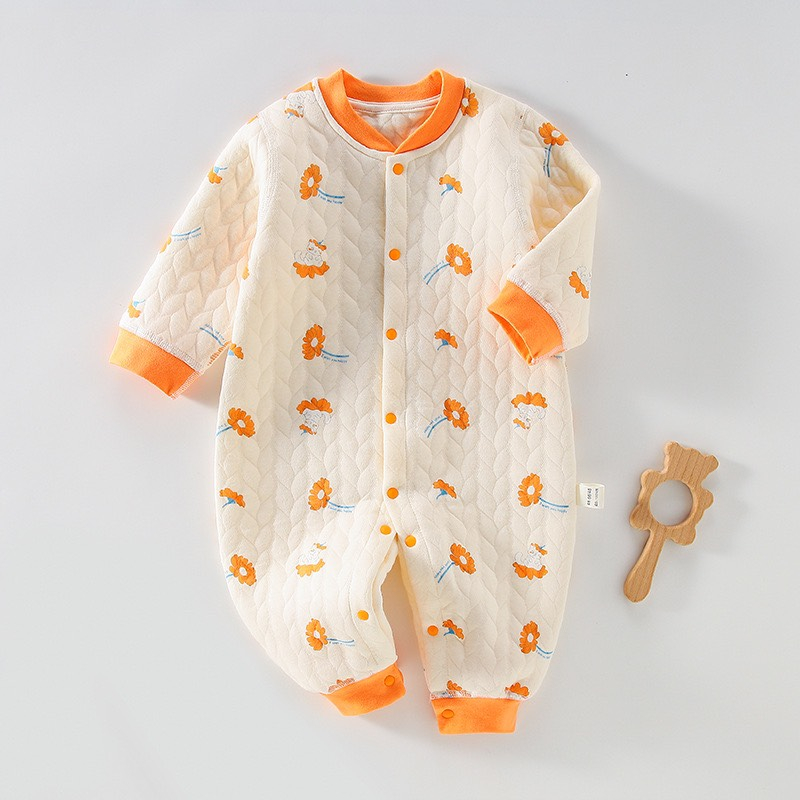 Bộ áo liền thân nỉ bông ấm áp body thu đông cho bé trai bé gái sơ sinh 𝟑𝟎𝐁𝐃𝐃