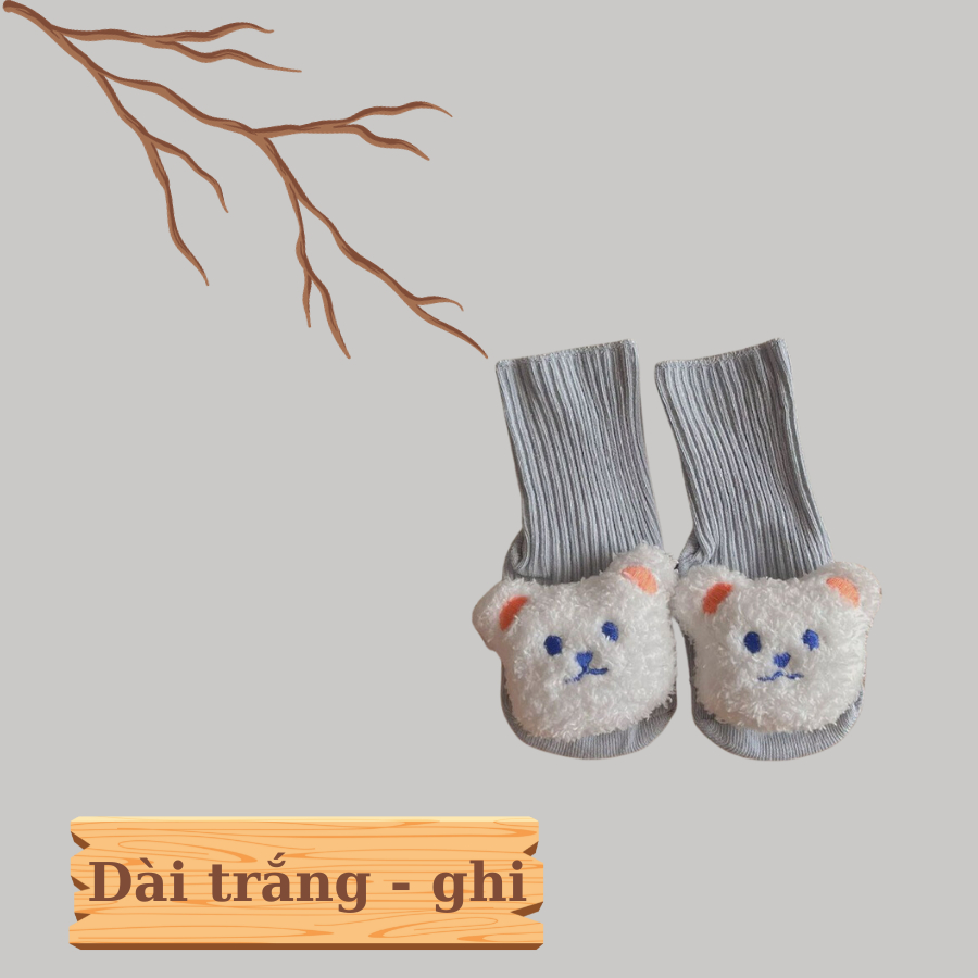 Tất vớ chống trượt hình thú nhồi bông cao cổ, thấp cổ cho bé sơ sinh 𝟎𝟓𝐓𝐓