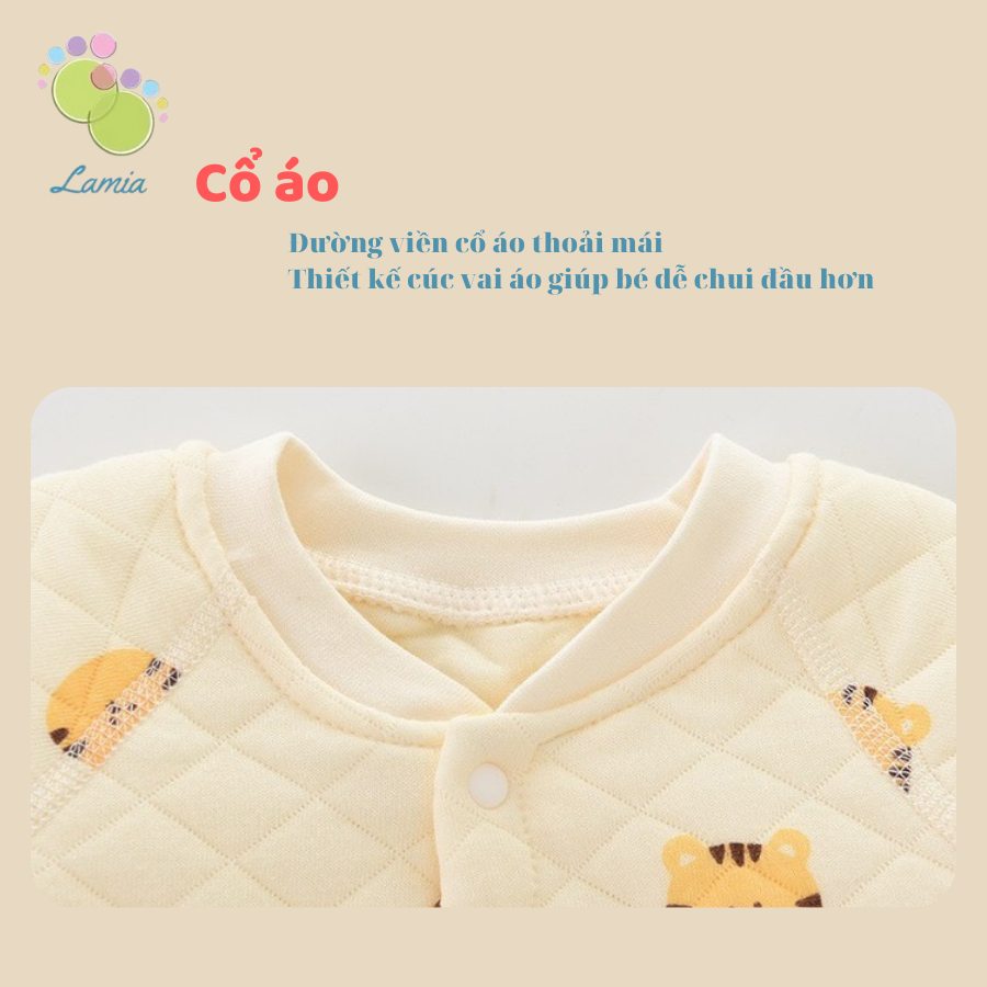 Body dài tay cho bé sơ sinh chất liệu nỉ bông ấm áp mặc mùa đông 𝟑𝟐𝐁𝐃𝐃