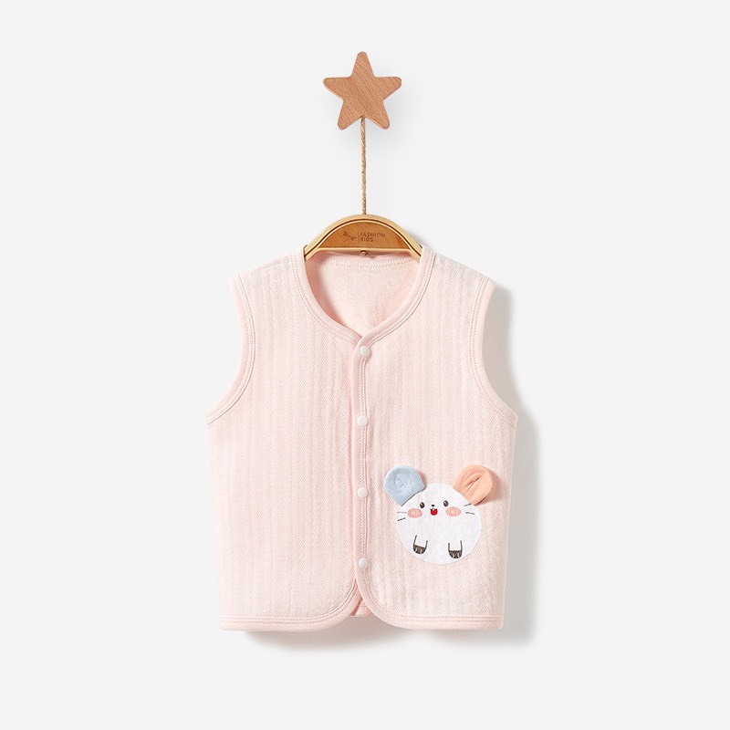 Áo khoác gile cotton 1 lớp mỏng nhẹ cho bé mặc hè thu 05AK