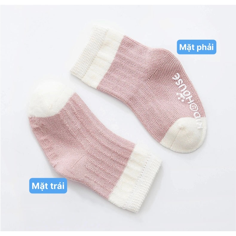 Tất cotton trơn mềm mịn cho bé 0-3 tuổi 𝟎𝟓𝐓𝐂𝐓