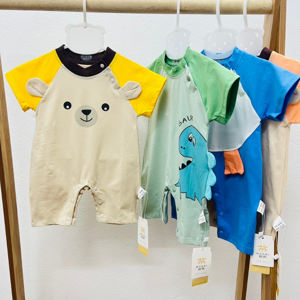 Bộ Áo Liền Quần Tay Ngắn Chất Liệu Cotton Thời Trang Mùa Hè Cho Bé Sơ Sinh 𝟏𝟕𝐁𝐃𝐃𝐔
