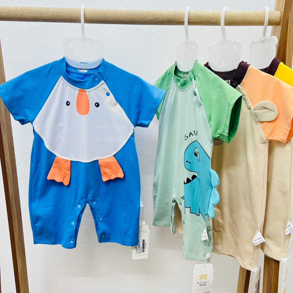 Bộ Áo Liền Quần Tay Ngắn Chất Liệu Cotton Thời Trang Mùa Hè Cho Bé Sơ Sinh 𝟏𝟕𝐁𝐃𝐃𝐔