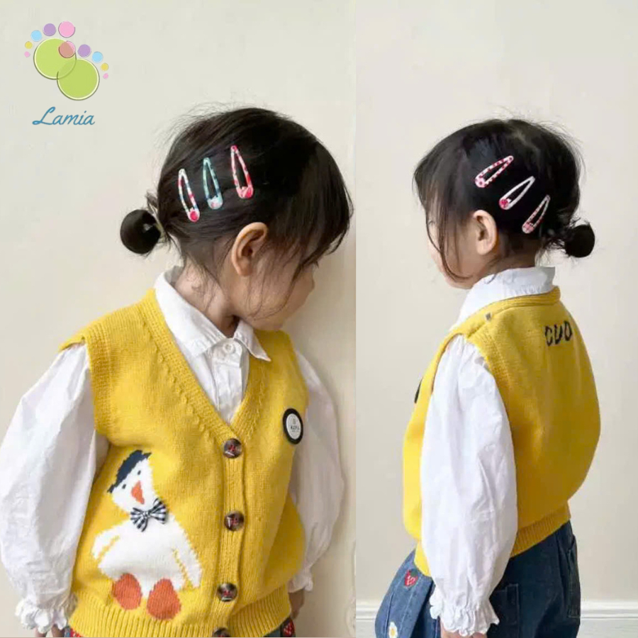Gile len cúc giữa cho bé trai bé gái họa tiết chú vịt đáng yêu hàng Quảng Châu cao cấp