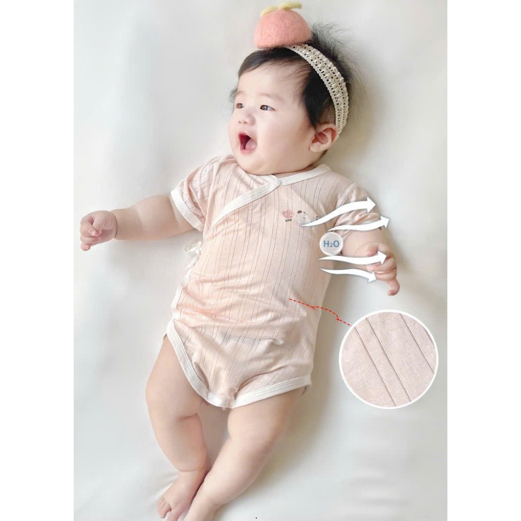 Bodysuit cộc tay mỏng mát họa tiết dễ thương cho bé sơ sinh mặc mùa hè hàng Quảng Châu cao cấp 𝟑𝟐𝐁𝐃𝐒