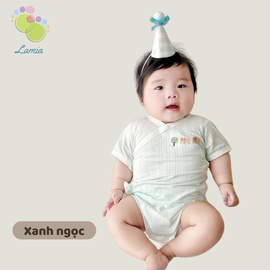 Bodysuit cộc tay mỏng mát họa tiết dễ thương cho bé sơ sinh mặc mùa hè hàng Quảng Châu cao cấp 𝟑𝟐𝐁𝐃𝐒