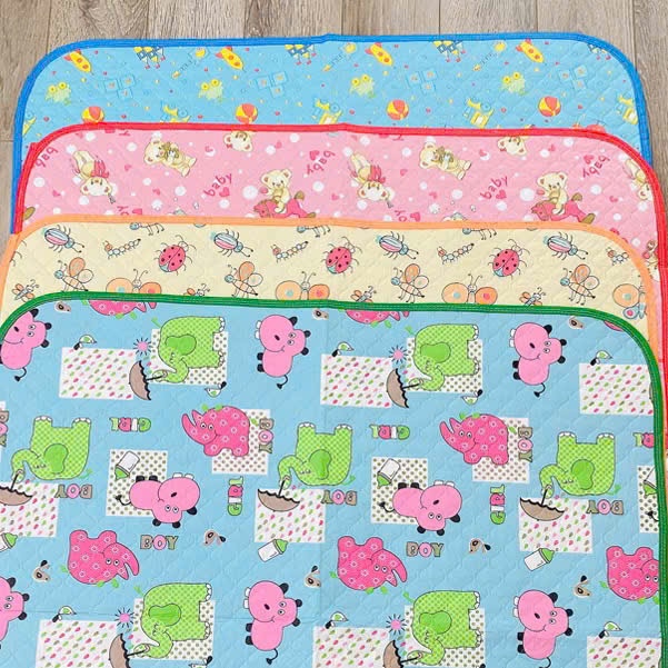 Tấm lót chống thấm dùng thay bỉm cho bé sơ sinh kích thước 48x65cm 𝐓𝐋𝟎𝟏