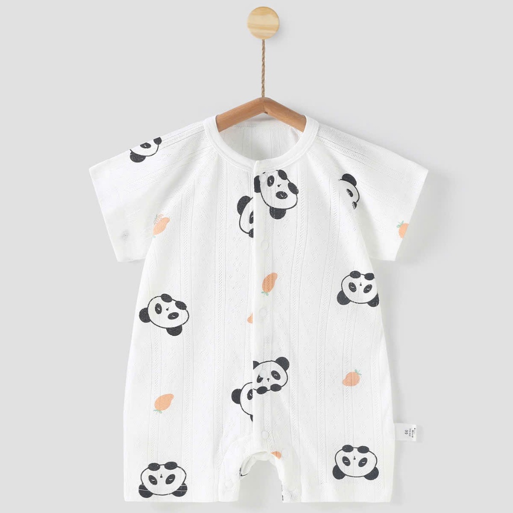Body đùi cộc tay cúc giữa vải cotton thông hơi mềm mại thấm hút mồ hôi cho bé sơ sinh mặc mùa hè 𝟐𝟖𝐁𝐃𝐃𝐔