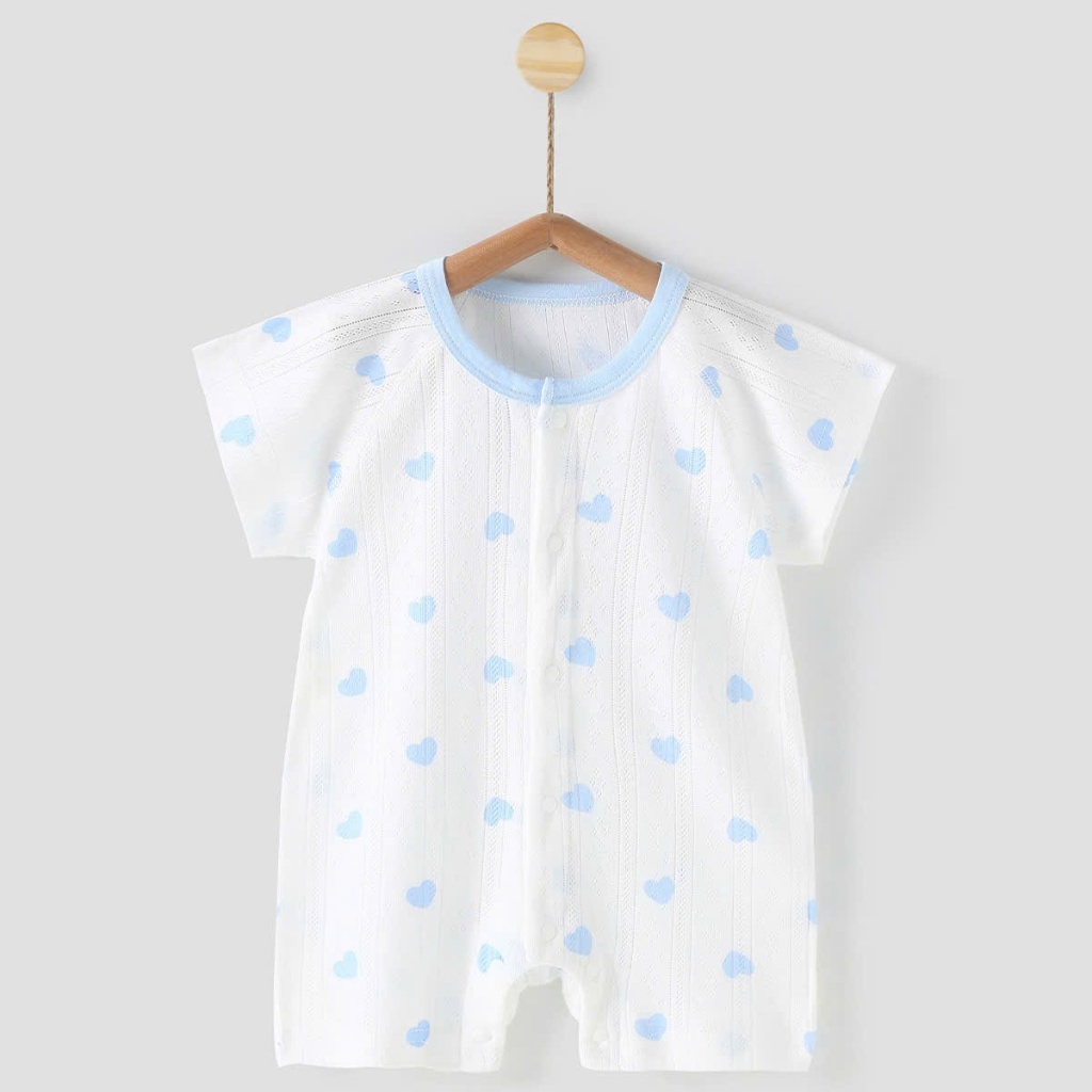 Body đùi cộc tay cúc giữa vải cotton thông hơi mềm mại thấm hút mồ hôi cho bé sơ sinh mặc mùa hè 𝟐𝟖𝐁𝐃𝐃𝐔