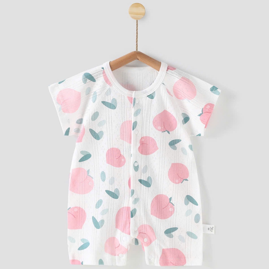 Body đùi cộc tay cúc giữa vải cotton thông hơi mềm mại thấm hút mồ hôi cho bé sơ sinh mặc mùa hè 𝟐𝟖𝐁𝐃𝐃𝐔