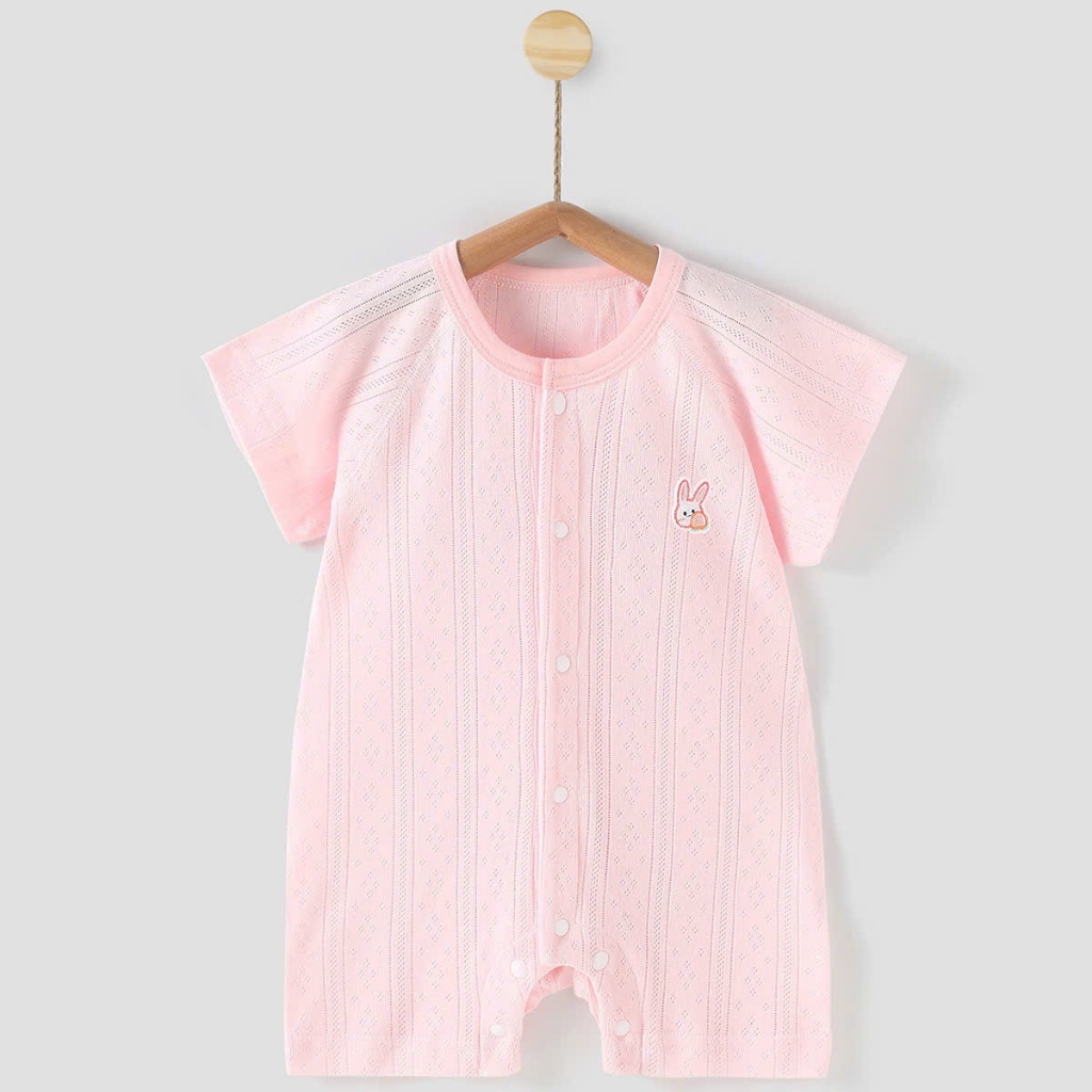 Body đùi cộc tay cúc giữa vải cotton thông hơi mềm mại thấm hút mồ hôi cho bé sơ sinh mặc mùa hè 𝟐𝟖𝐁𝐃𝐃𝐔