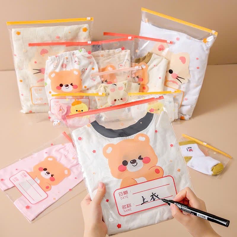 Túi zip đựng quần áo, đồ dùng cá nhân cho bé khi đi du lịch chống bụi, chống nước họa tiết hoạt hình dễ thương