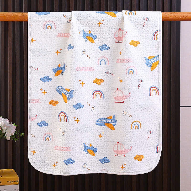 Tấm lót thay bỉm, thảm chống thấm cao cấp mềm mại thoáng khi cho bé họa tiết đáng yêu cho bé kích thước 50x70cm 𝟎𝟐𝐓𝐋𝐂𝐓