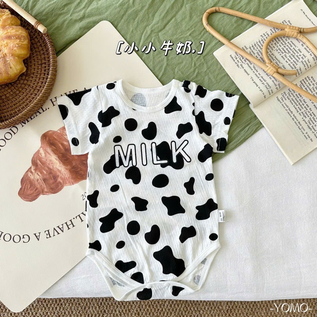 Bodysuits Cộc Tay Mùa Hè Cotton Thoáng Mát Mùa Hè Cho Bé Trai, Bé Gái 01BDS