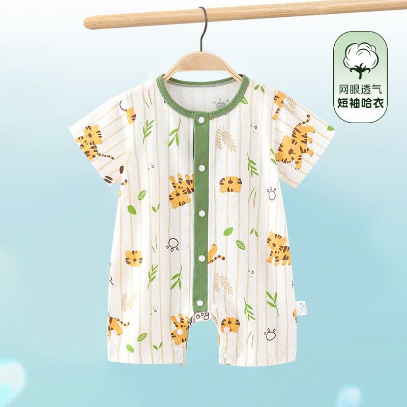 Body đùi cộc tay vải thông hơi mỏng mát họa tiết dễ thương cho bé trai bé gái sơ sinh 𝟒𝟎𝐁𝐃𝐃𝐔