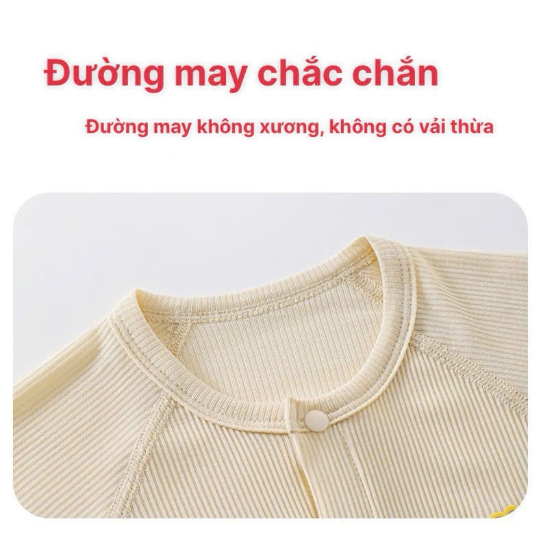 Body đùi cộc tay cúc giữa vải cotton mỏng mát, có dãn thấm hút mồ hôi cho bé trai bé gái sơ sinh 𝟔𝟏𝐁𝐃𝐃𝐔