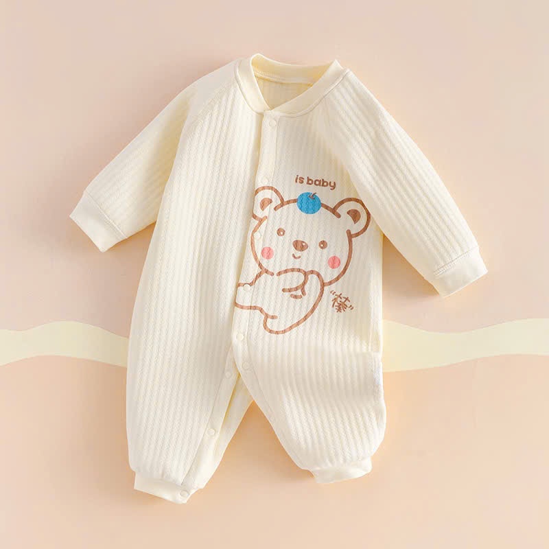 Body nỉ bông dài tay thu đông họa tiết dễ thương cho bé sơ sinh hàng Quảng Châu cao cấp
