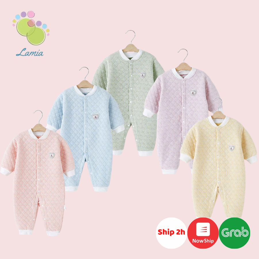 Body nỉ bông cho bé trai bé gái sơ sinh mặc mùa đông 𝟒𝟒𝐁𝐃𝐃