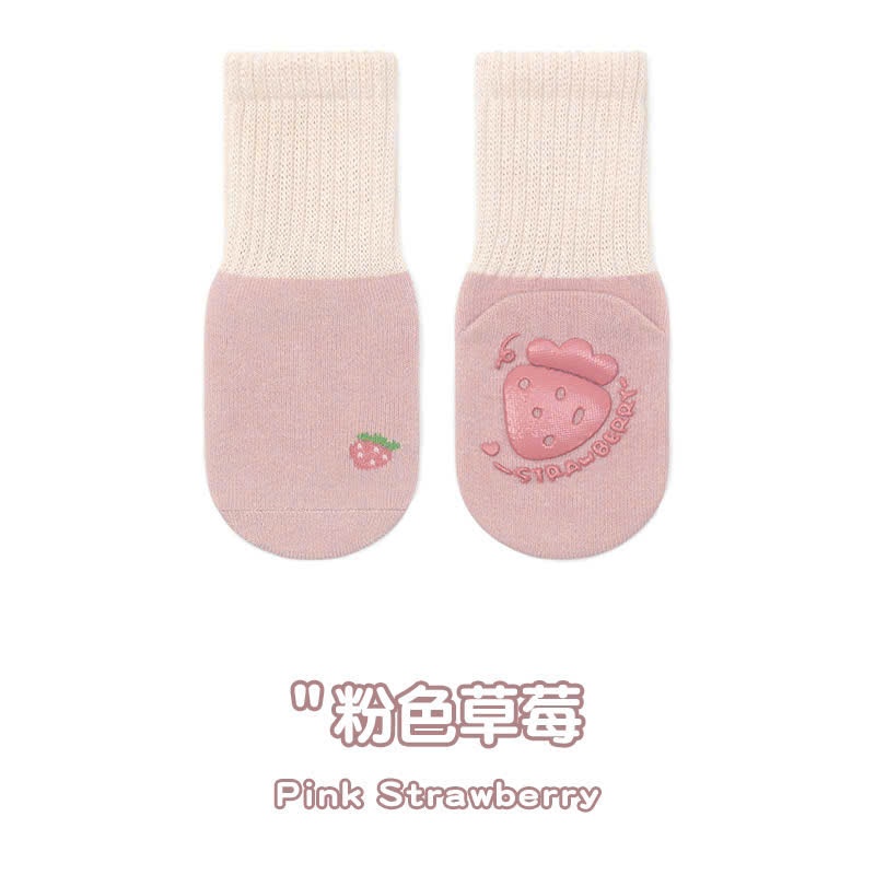 Vớ Len Cao Cổ Chống Trượt Hình Hoa Quả Cho Bé 𝟎𝟗𝐓𝐂𝐓