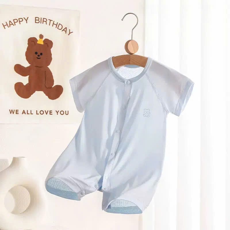 Bodysuits Body Cotton Hè Xuất Nhật Cho Bé Trai Bé Gái Sơ Sinh