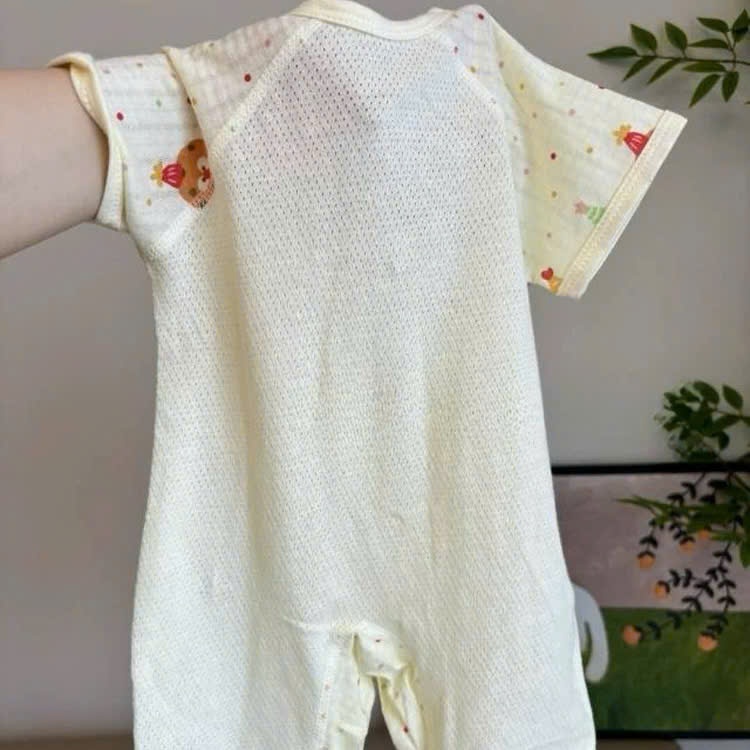 Bộ Body Đùi Cúc Giữa Mùa Hè Mỏng Mát Họa Tiết Đáng Yêu Cho Bé Sơ Sinh 24BDDU