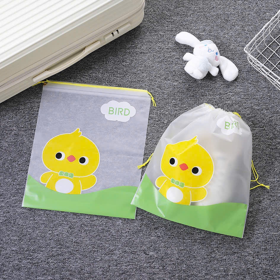 Túi zip đựng quần áo, đồ dùng cá nhân cho bé khi đi du lịch chống bụi, chống nước họa tiết hoạt hình dễ thương