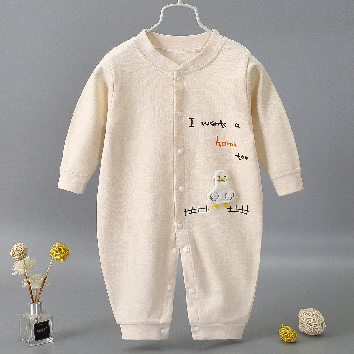 Bộ Body Dài Tay Liền Thân, Sleepsuit Cho Bé Sơ Sinh 05BDD