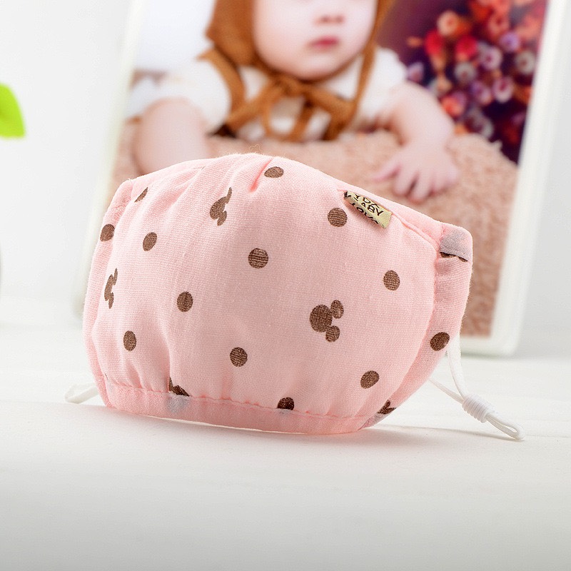 Khẩu Trang 3D 4 Lớp Chống Bụi Xuất Hàn Có Nút Chỉnh Quai Đeo Cho Bé 0-3Tuổi