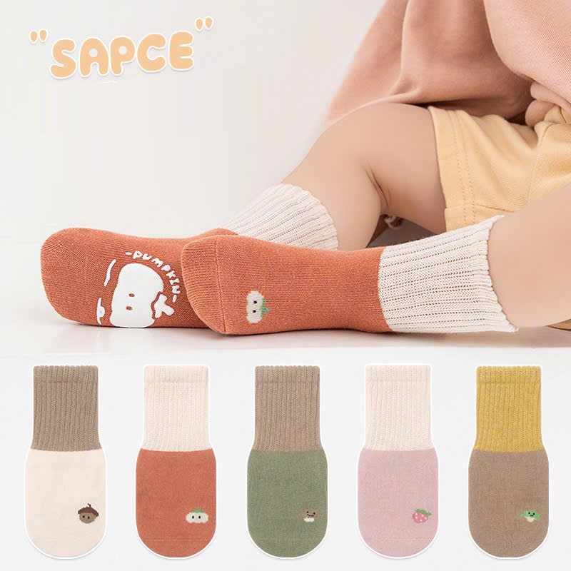 Vớ Len Cao Cổ Chống Trượt Hình Hoa Quả Cho Bé 𝟎𝟗𝐓𝐂𝐓